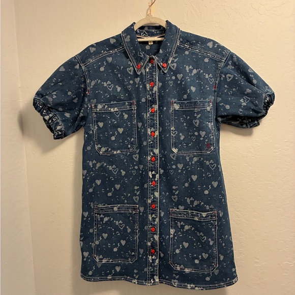 Anthropologie Pilcro Denim Buttondown Shift Dress Size SP - Picture 4 of 12